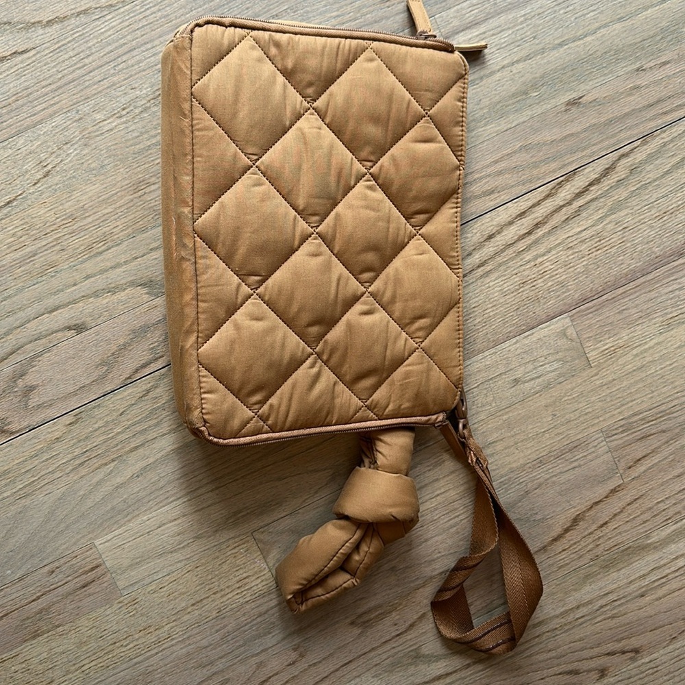 BEIS Quilted Tan diaper bag